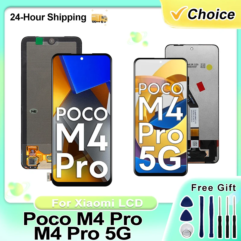 For  Xiaomi Poco M4 Pro LCD 2201117PG Display Touch Screen For Poco M4 Pro 5G LCD 21091116AG Digitizer Replace Parts