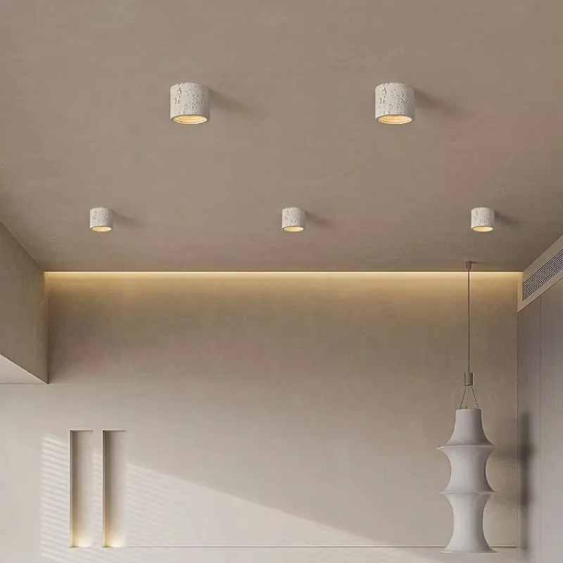 Industrial Ultra-thin Ceiling Lamp LED Warm White Light ResinConstruction for Bedroom Hotel