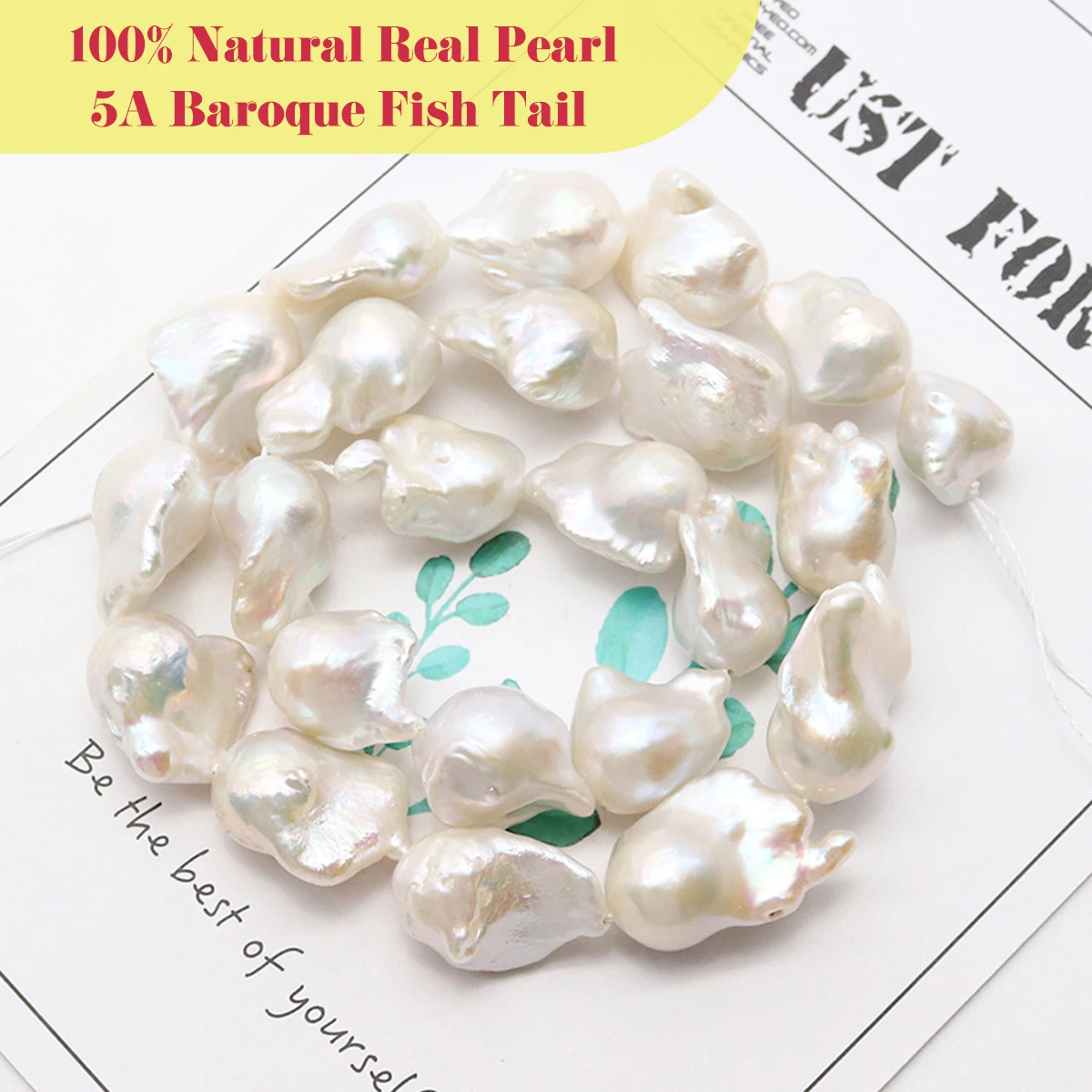 

Baroque 100% Natural Freshwater Pearl Edison Fish Tail Beads Charms for DIY Women Men Necklace Jewelry Making Accessories