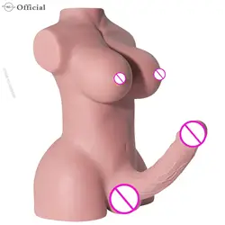 Sex Toys For Women MenArtificial Realistic Silicone Torso Transgender Sex Doll Huge Dildo Vagina Penis Adult Supplies