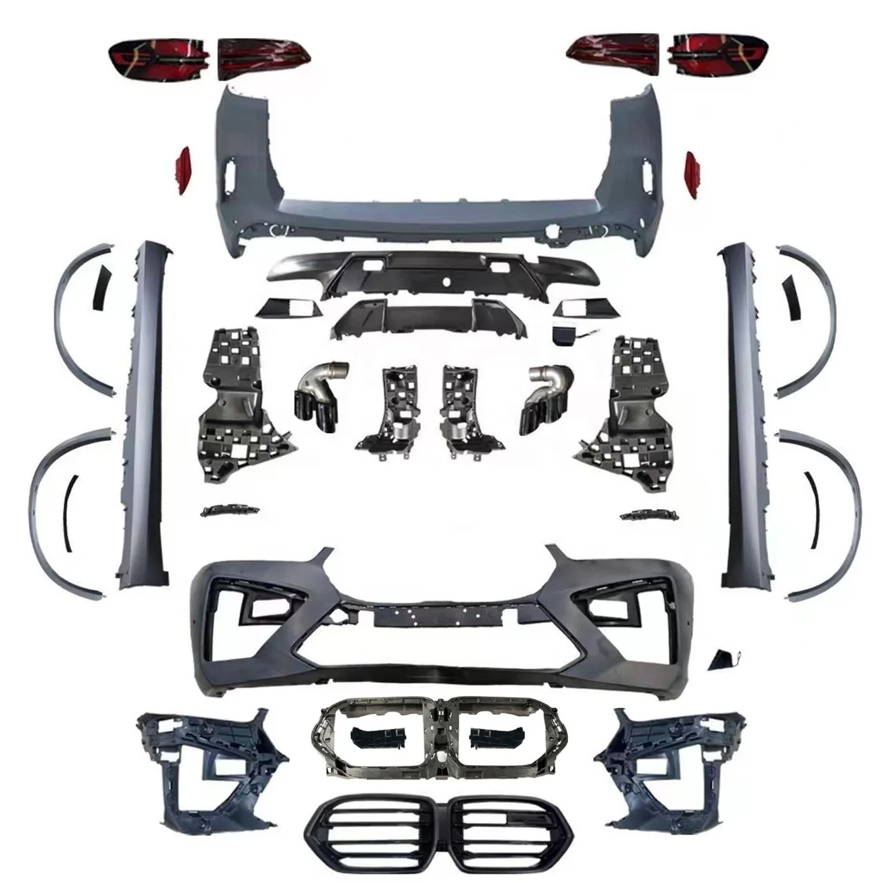 BODYKIT для X5 (G05 LCI) ОБНОВЛЕНИЕ до X5M (F95 LCI) 2024, подтяжка лица с капотами, передние и задние бамперы, крылья, фары