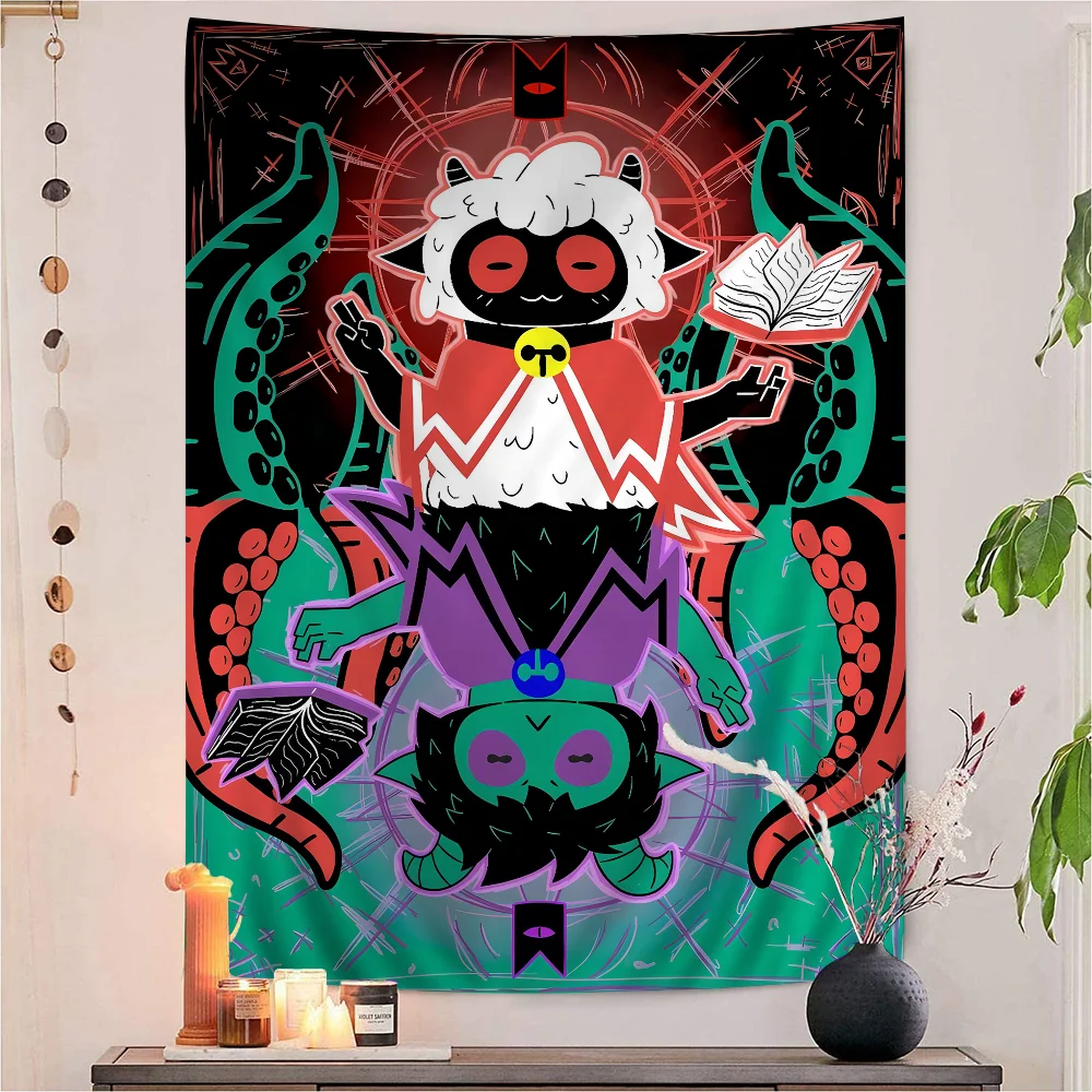 Cult Of The Lamb Anime Tapestry For Living Room Home Dorm Decor Home Decor