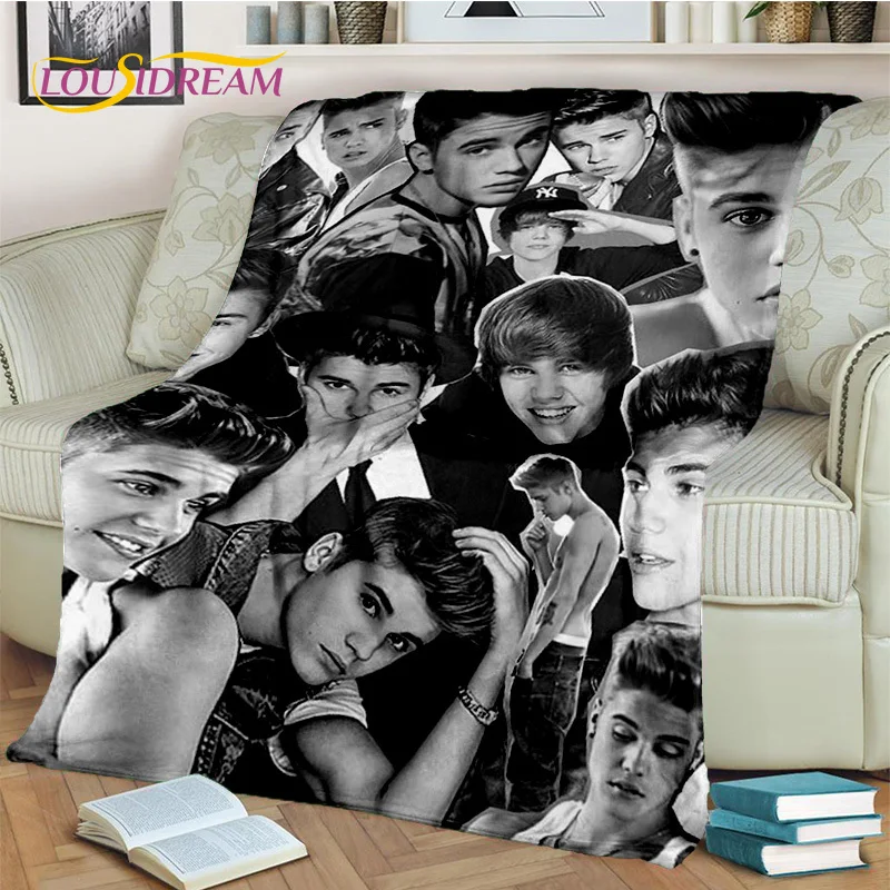 Popular Singer Justin Bieber JBiebs Blanket,Soft Throw Blanket for Home Bedroom Bed Sofa Picnic Travel Office Cover Blanket Kids