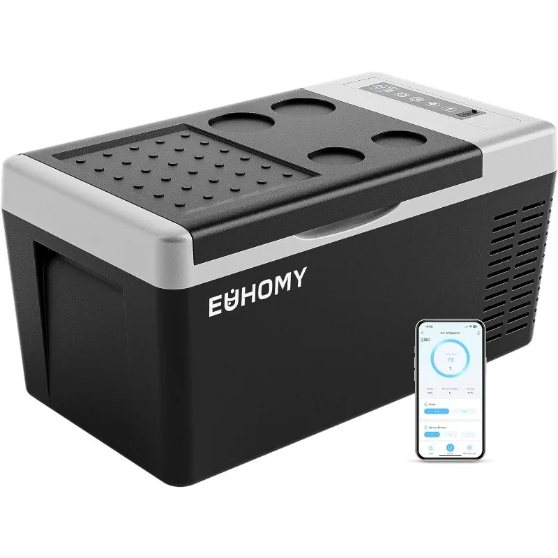 

EUHOMY 12 Volt Refrigerator, 19QT(18L) Portable Refrigerator Freezer(-4℉~50℉),12V Car Fridge Cooler with 12/24V DC & 110-240V AC