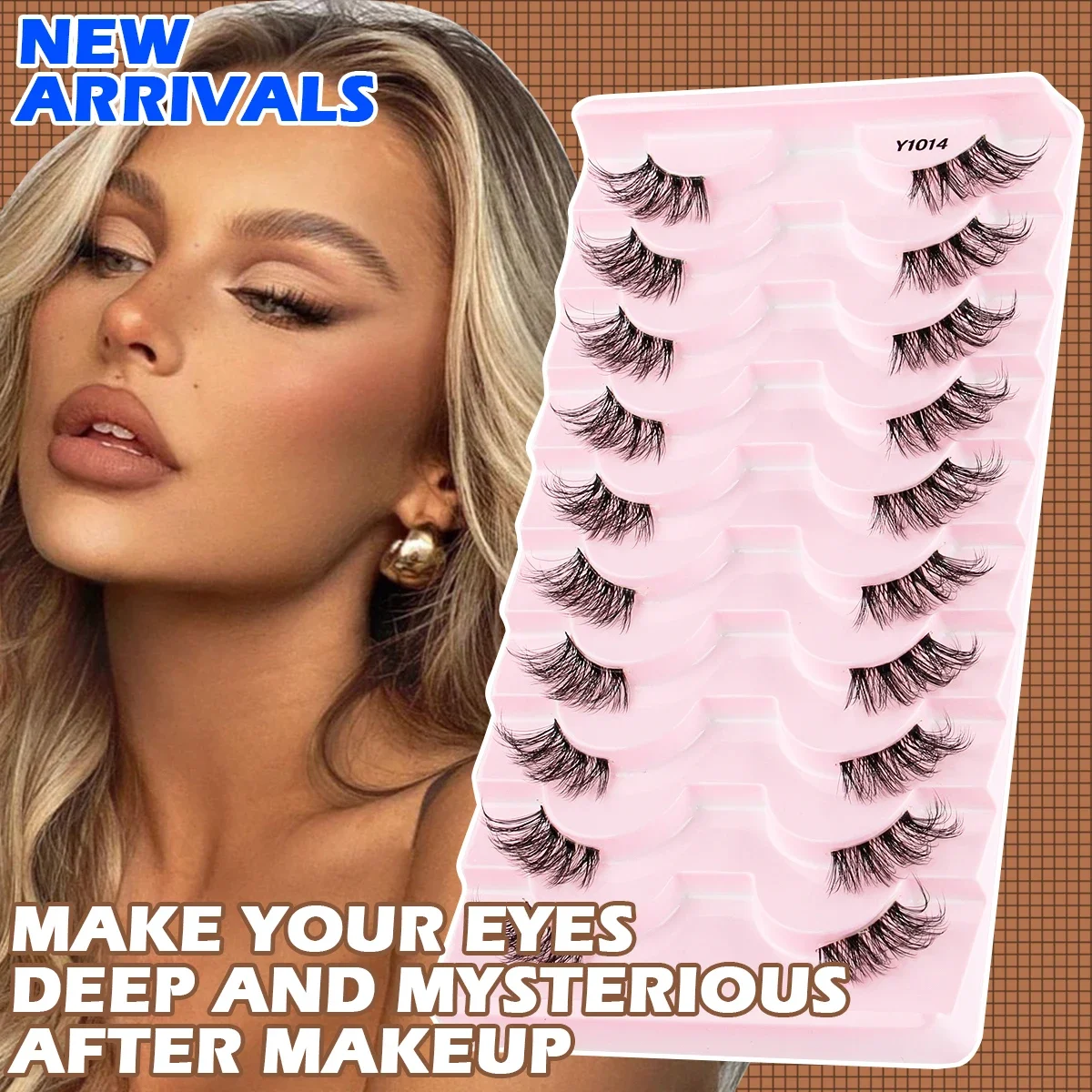 

New Half Eye Lashes 3/5/7/10 Pairs False Eyelashes Natural Faux Mink Lashes Cat Eye Lashes Wispy Fluffy Eyelash Extension