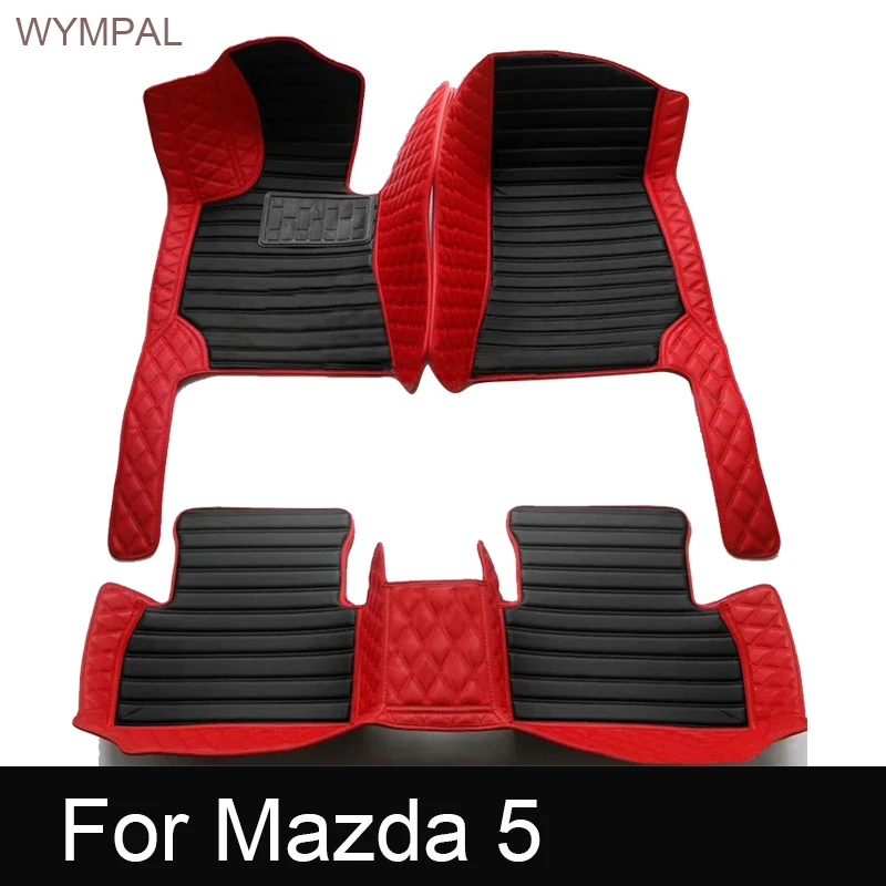 

Custom Automotive Car Floor Mats For Mazda 5 2008 2009 2010 2011 2012 2013 Auto Luxury Leather Men Women Car Mats Full Coverage