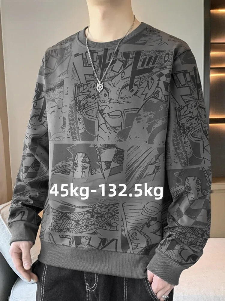 

Men's Fce Lined Hoodie Long Sve round Ne Base Layer irt Large Size Autumn Winter Faion Urban Sle Comfortable Po...