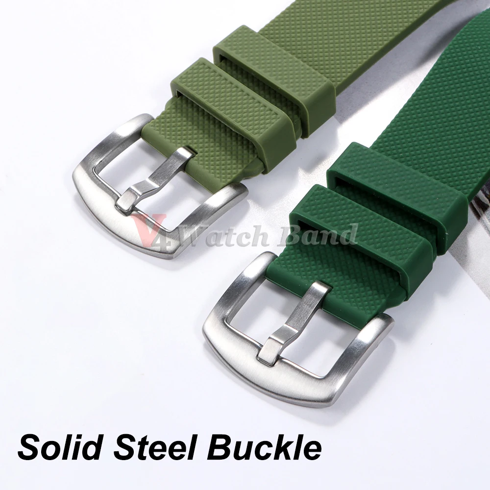 Classic Tropical  FKM Rubber Watch Strap for Seiko 20mm 22mm Watchband for Oris Wristbelt for Fossil Replaement Bracelet Belt - view 3