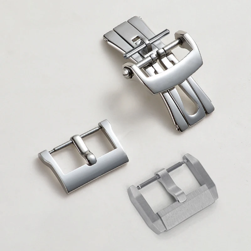 Hebilla de reloj de Metal para Blancpain FIFTY FATHOMS, hebilla plegable de 20MM para correa de cuero de nailon, cierre de silicona, hebilla de acero