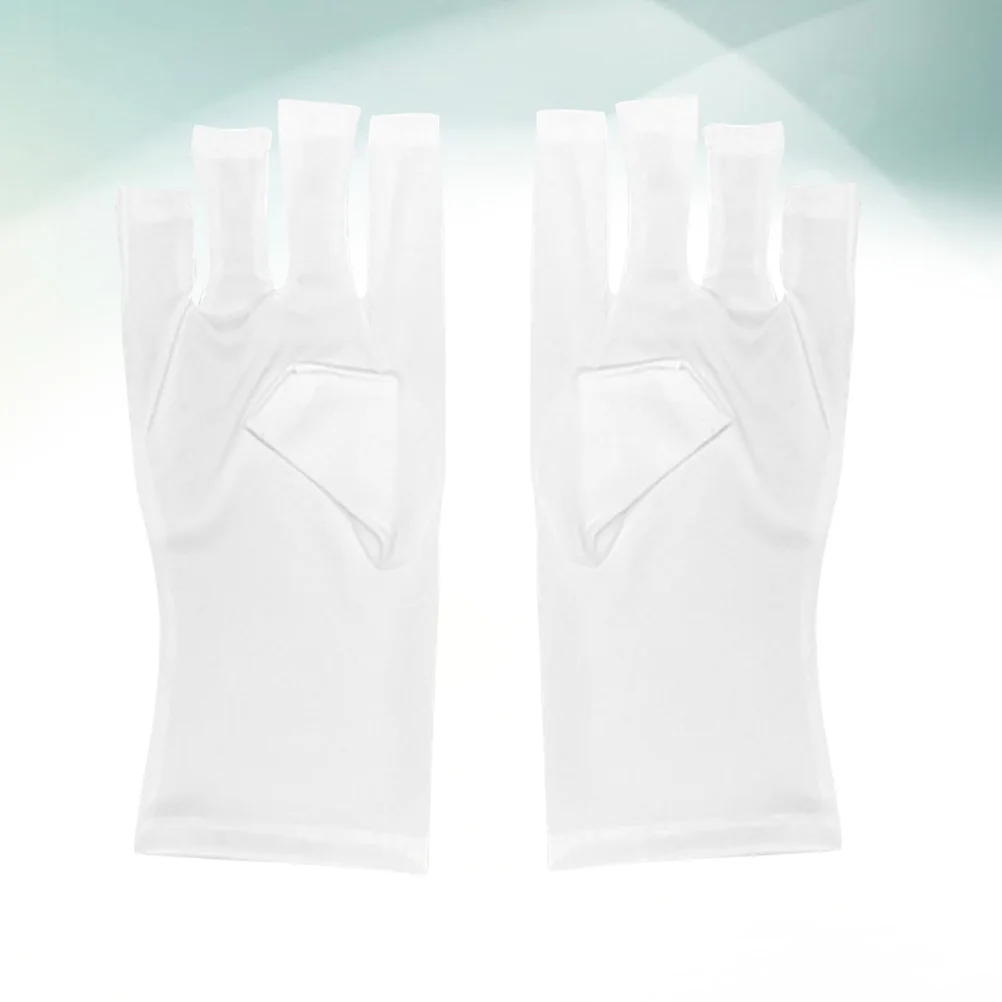 1 Para Lekkich Rękawiczek Ochronnych z Ochroną UV, Bez Palców, do Manicure, Stylizacji Paznokci Żelowymi, Ochrona Przed Promieniowaniem UV, Do Użytku na Zewnątrz