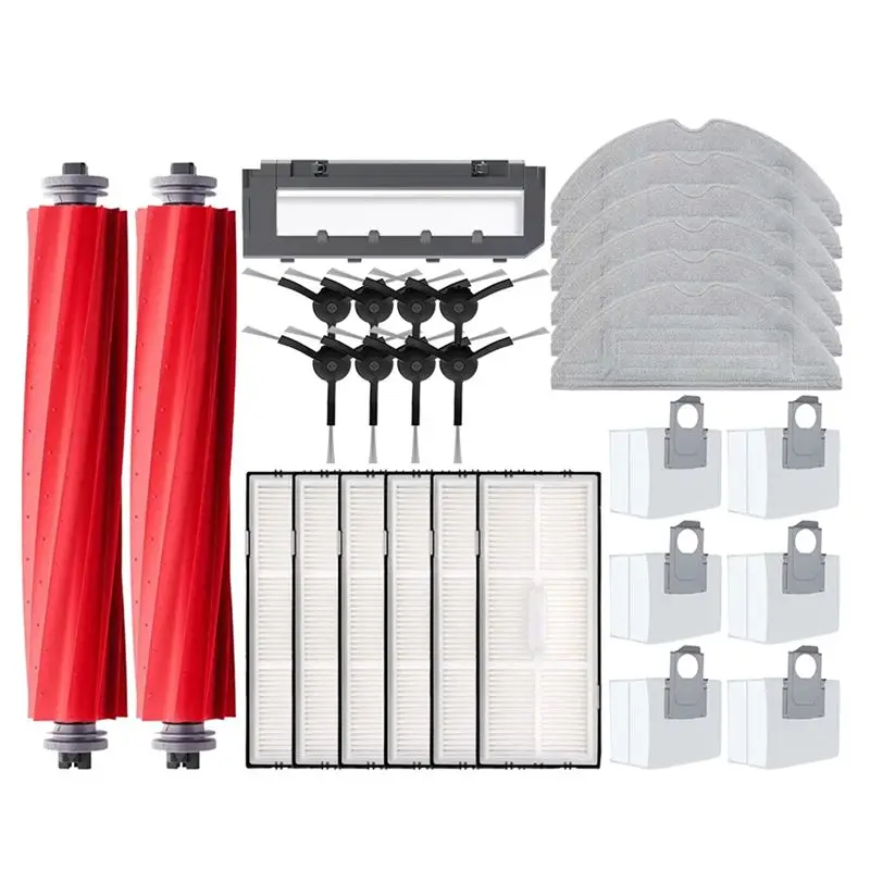 AS94-Replacement Main Brush Cover Filter Roller Brush Accessories For Roborock Sweeping Robot S7 S70 S7 Plus T7S T7S Plus