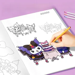 Sanrio kuromi comic line drawing anime cartoon Cinnamoroll My melody children's sketch simple drawing tracing painting book gift