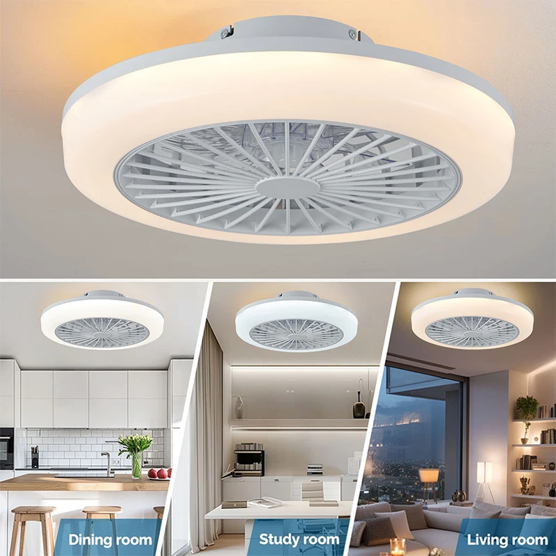 Imagem -02 - Luz Led Ventilador de Teto com Luz Bentilador para Casa Moderna Lâmpada do Teto Ideal para Avós Iluminação Doméstica