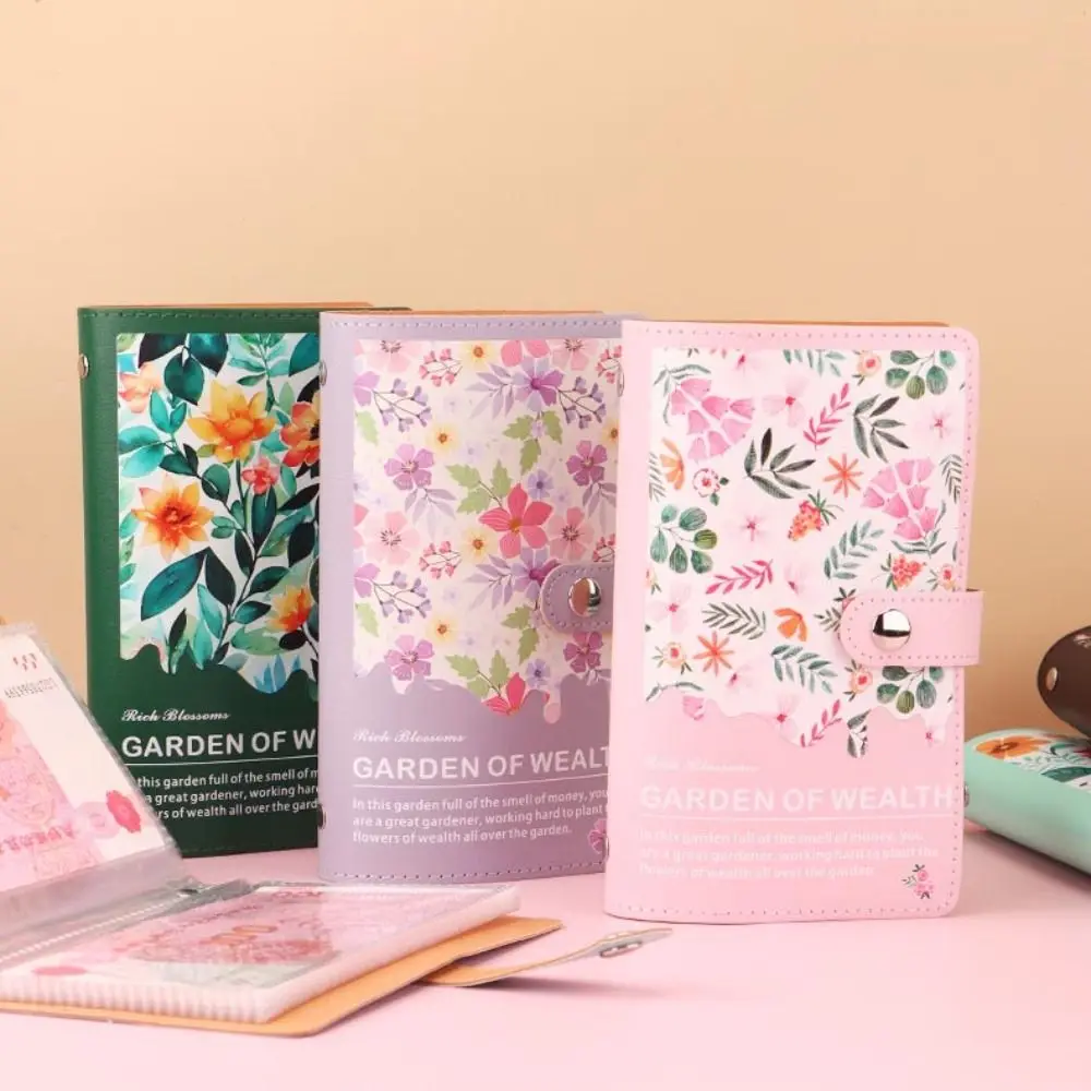 Budget Plan Money Saving Binder Leather Cover Waterproof Cash Budget Notebook Reusable Loose-leaf Savings Challenge Binder