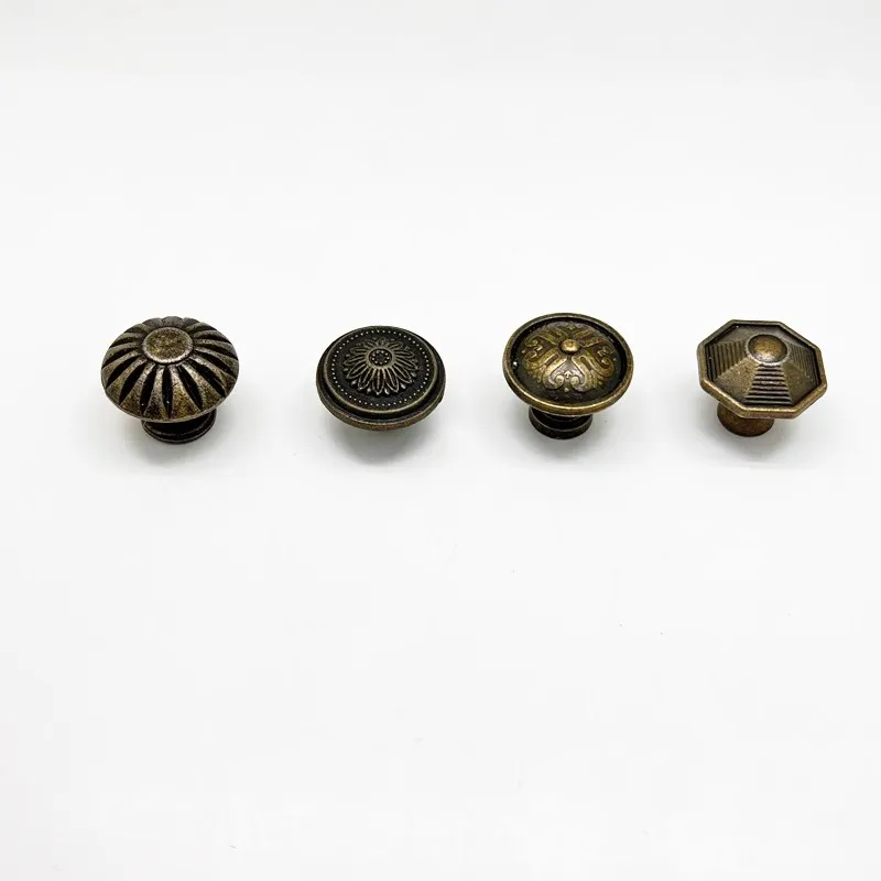 Retro Drawer Knob Kitchen Wardrobe Pulls Cabinet Pulls Antique Bronze Furniture Fittings Round Cabinet Cupboard Hardware