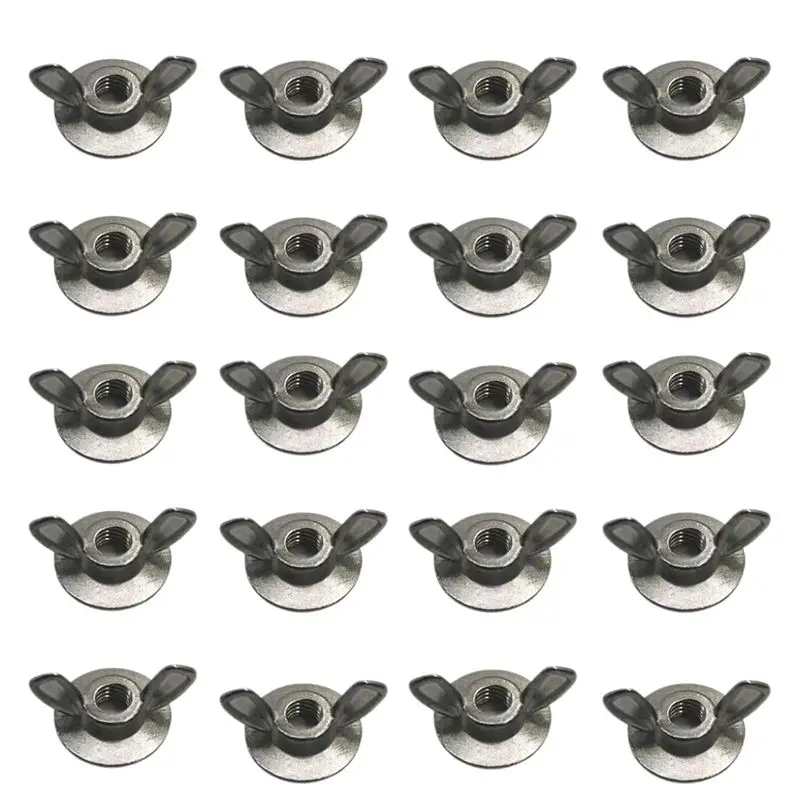 

LICE-20PCS Hurricane Shutter Wing Nuts Hurricane Shutters Wing Nut Driver And Storm Shutter Wing Nuts 1/4-20 Wing Nut