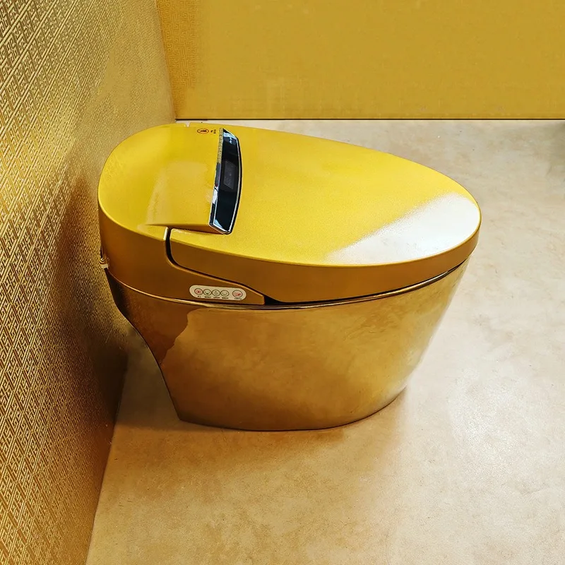 Golden smart toilet automatic flip one-piece no water pressure limit color toilet