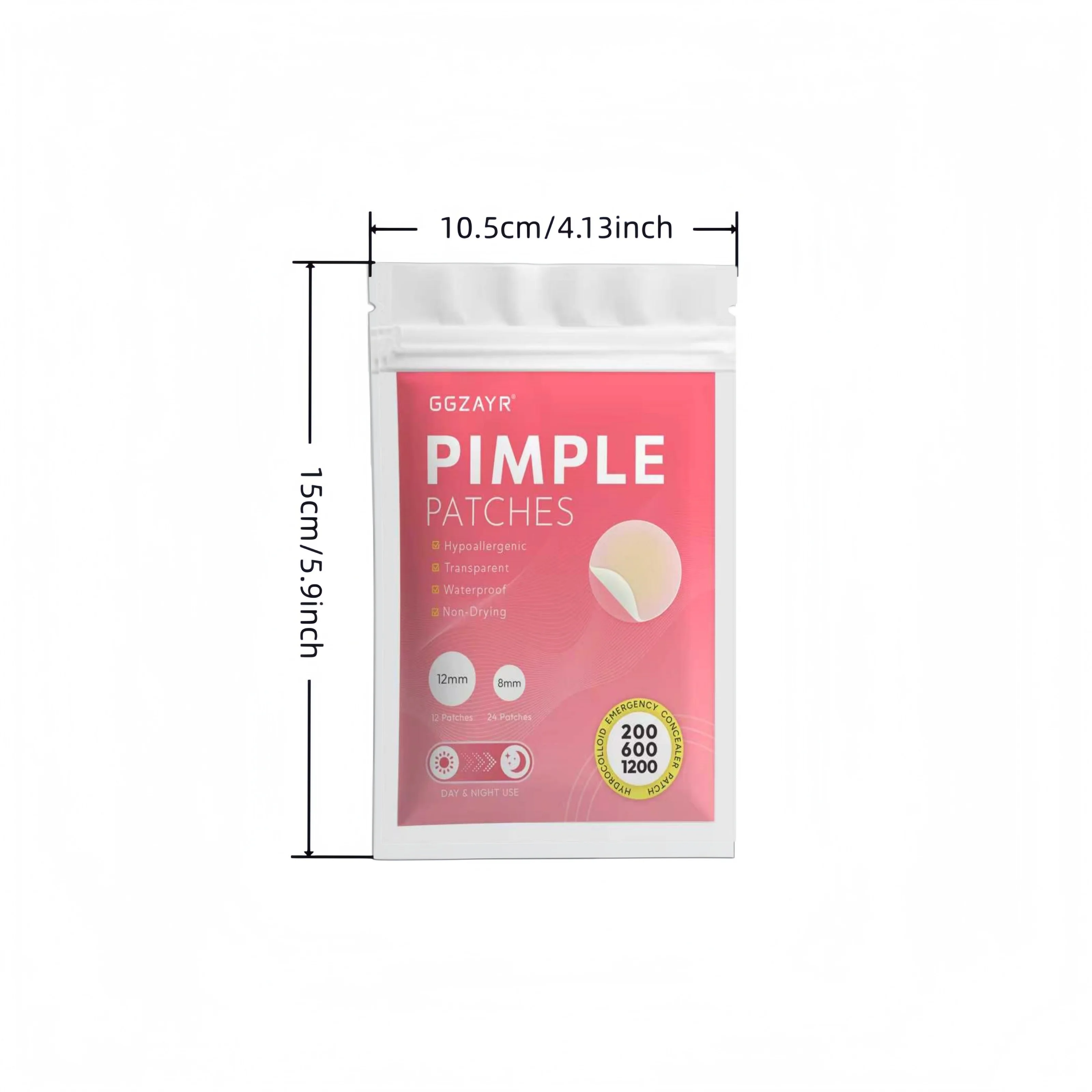 Round Dot Acne Patch Set 200/600/1200pcs, Minimalist Invisible Skin Covers for Party & Daily Use image 6