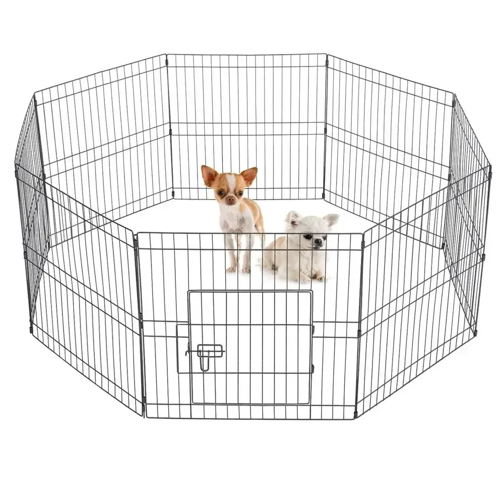 

8 Panel Metal Pet Playpen Enclosure Heavy Duty Dogs Ideal Puppies Rabbits Ducks Kittens Indoor/Outdoor Use Customize Shape