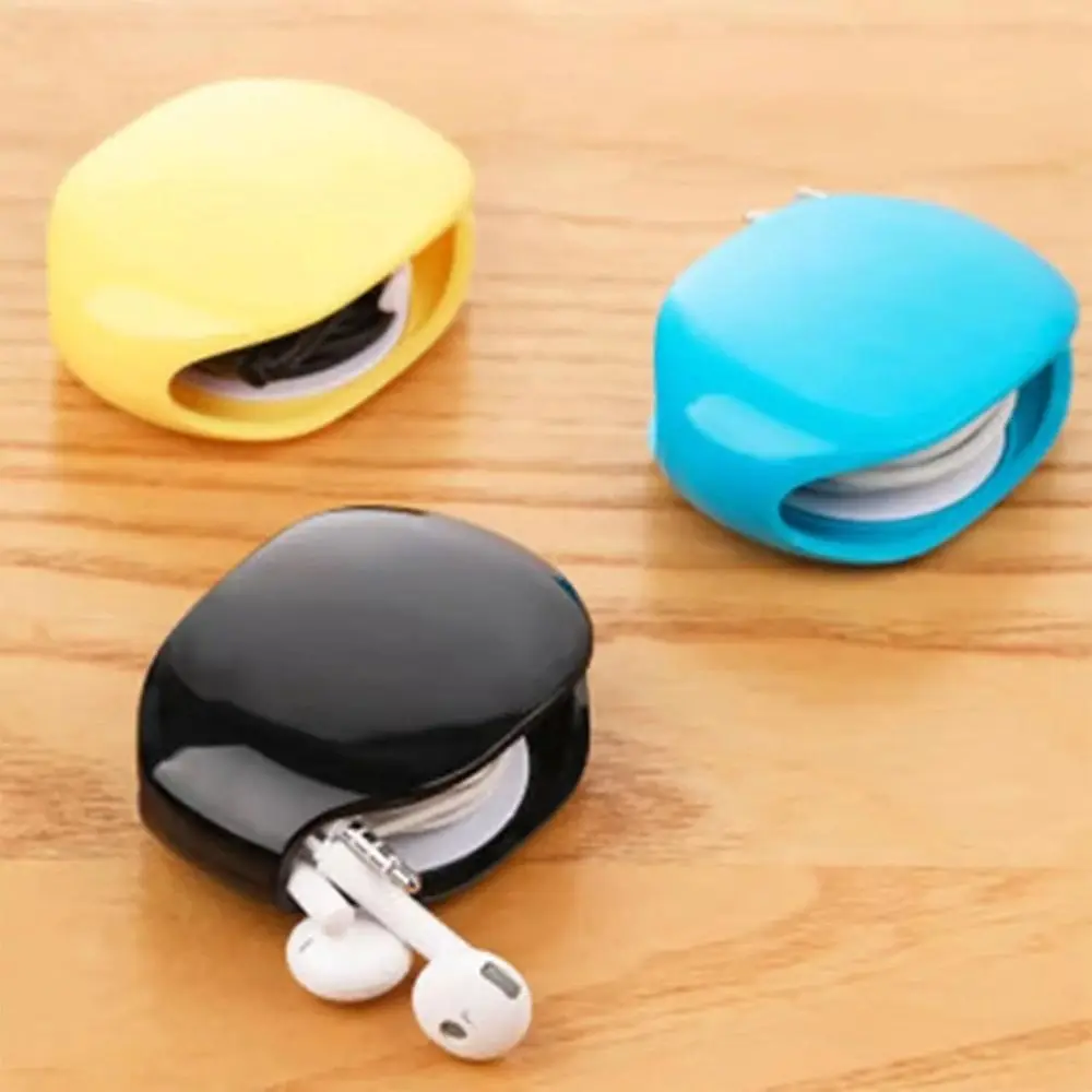 Earphone Automatic Retractable Cable Winder Fixed Wire Winder Retractable Cord Organizer Earphone Wrap Headphone Cable Storage
