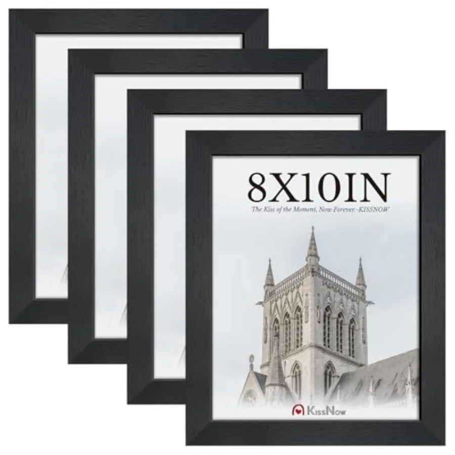 

Набор из 4 деревянных фоторамок 10x8 с закаленным стеклом, для вертикальной или горизонтальной настольной демонстрации фотографий и художественных принтов