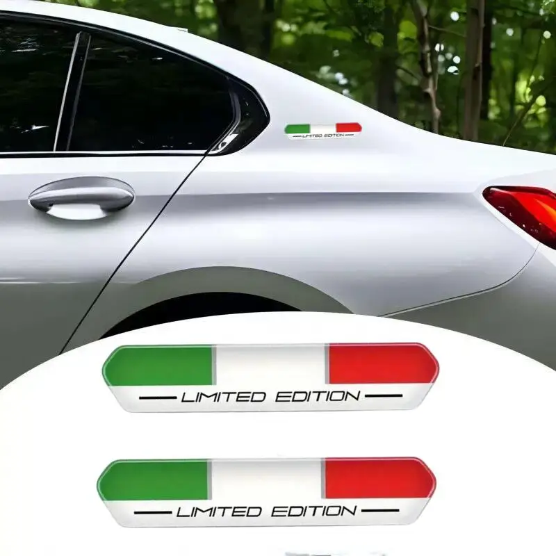 Limitowana Edycja Naklejka na Samochód Motocyklowy Odporna Naklejka 3D i Kalkomania na Kaski z Włoskim Trójkątem.