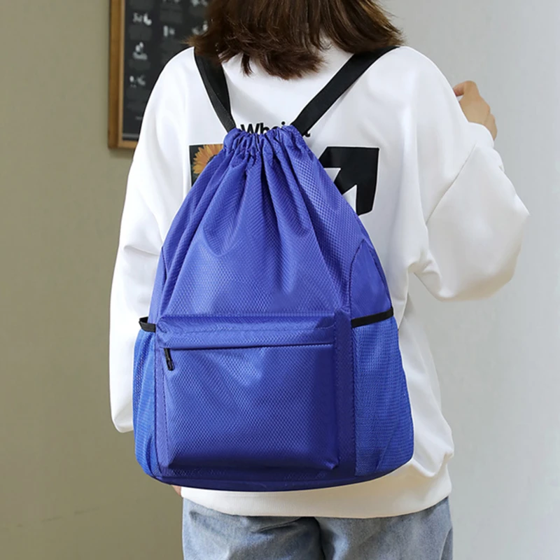 HOT Drawstring Backpack Fashion School Gym Drawstring Bag Casual String Knapsack School Back Pack For Teenager Women Men