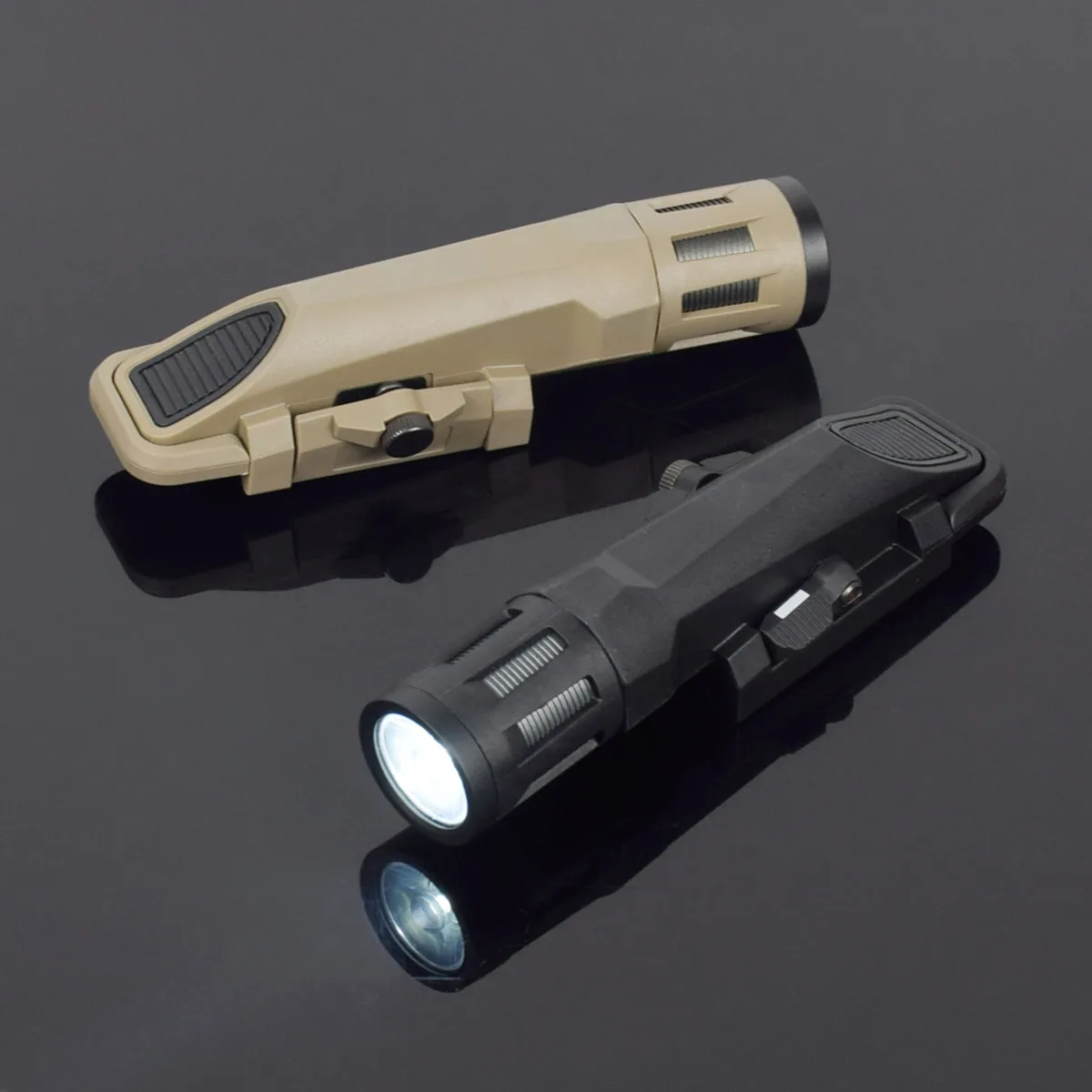 INFORCE WML APL LED Strobe Tactical Light Long / Short Nylon Fit 20mm Rail Helmet Light For Glock 17 Airsoft Hunting Flashlight