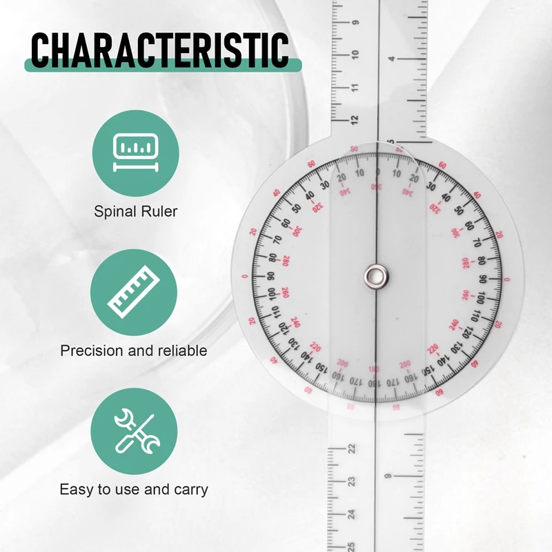 6 Stück Wirbelsäulen lineal Wirbelsäulen finger Goniometer Winkelmesser Multi-Lineal Winkel Grad Messwerk zeug
