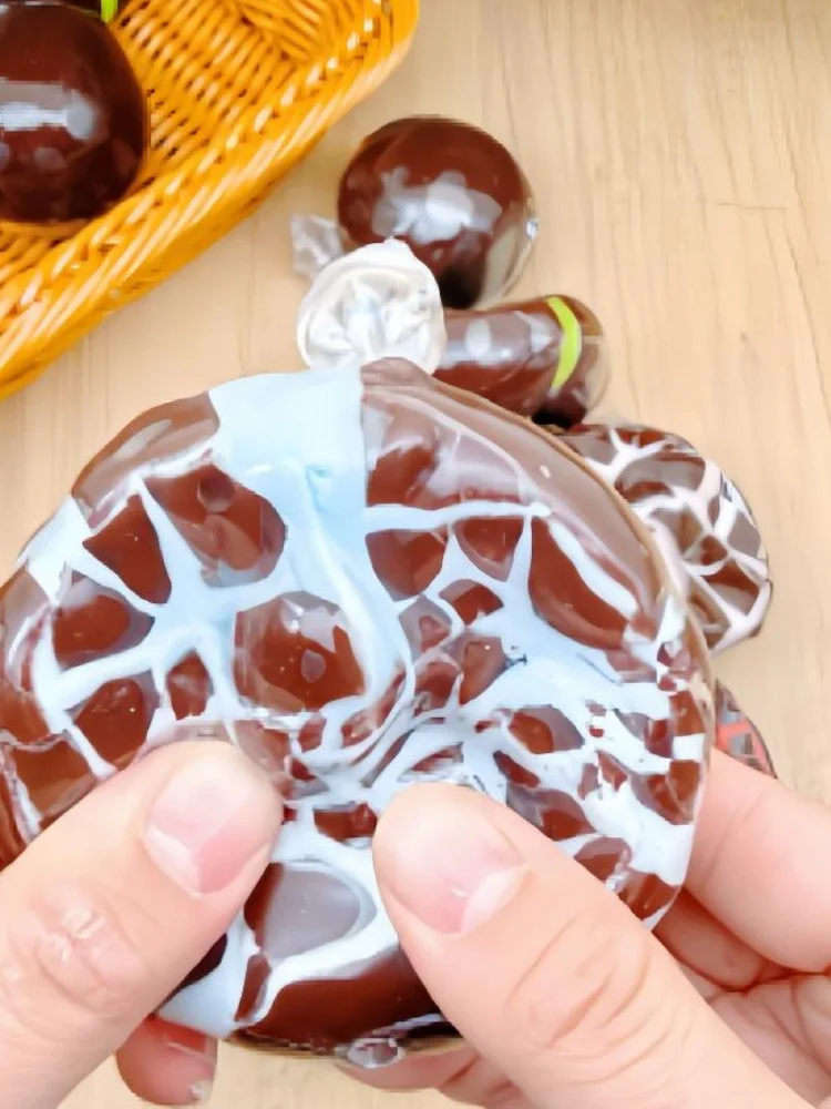 1/2 Piece Crispy Ball Squishy Toy Handmade Ball Mint Dark Chocolate Matcha Ultra-Soft Stress Relief Wax Ball Slow Rebound Super Soft