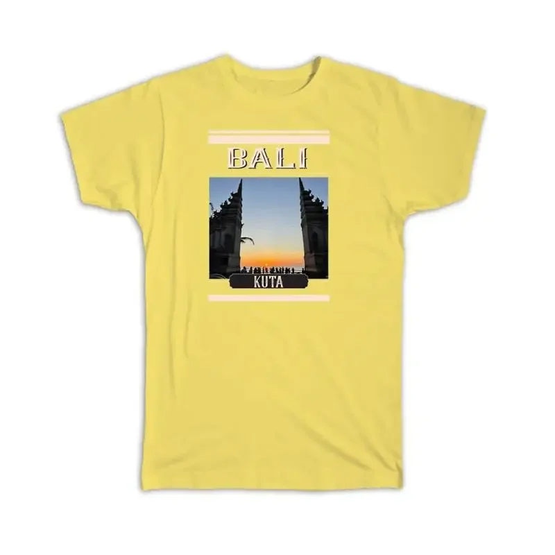 Sunset Bali Kuta Indonesia Temple T shirt