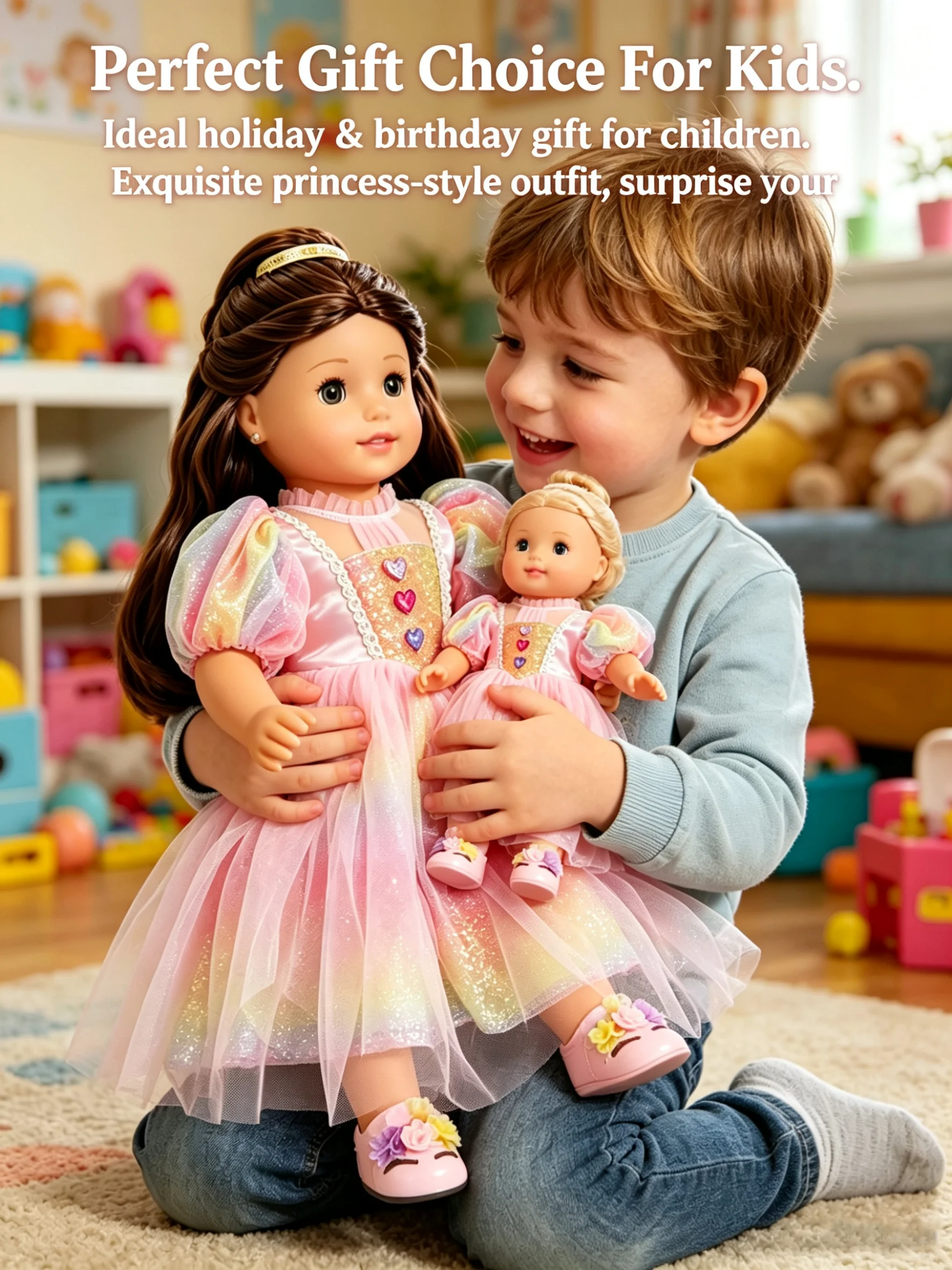 Our era in the United States featured 18 inch doll girls and 43CM doll clothing, new sequined princess dresses, and doll accesso