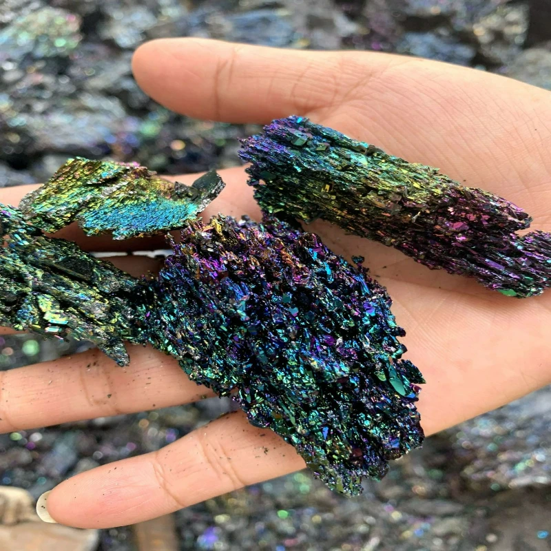 Aquarium Decoration, Silicon Carbide Stone Colorful Crystal Ornament for Fish Tank Flower Pot Decor, Home Collection Display