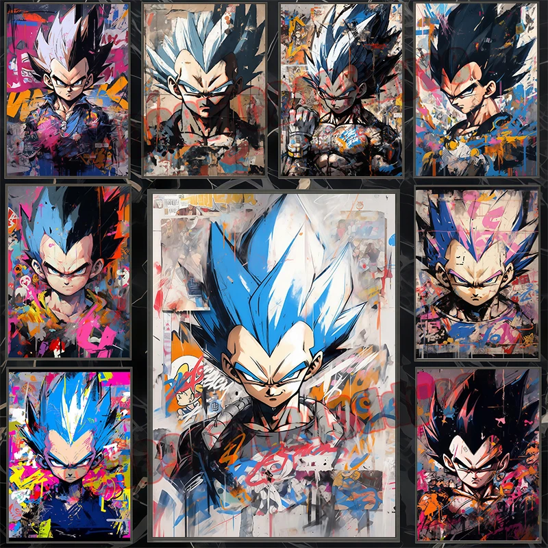 

Print Painting Canvas Cartoon Dragon Ball Poster Character Vegeta Wukong Picture Living Room Artwork Wall Decoration Painting