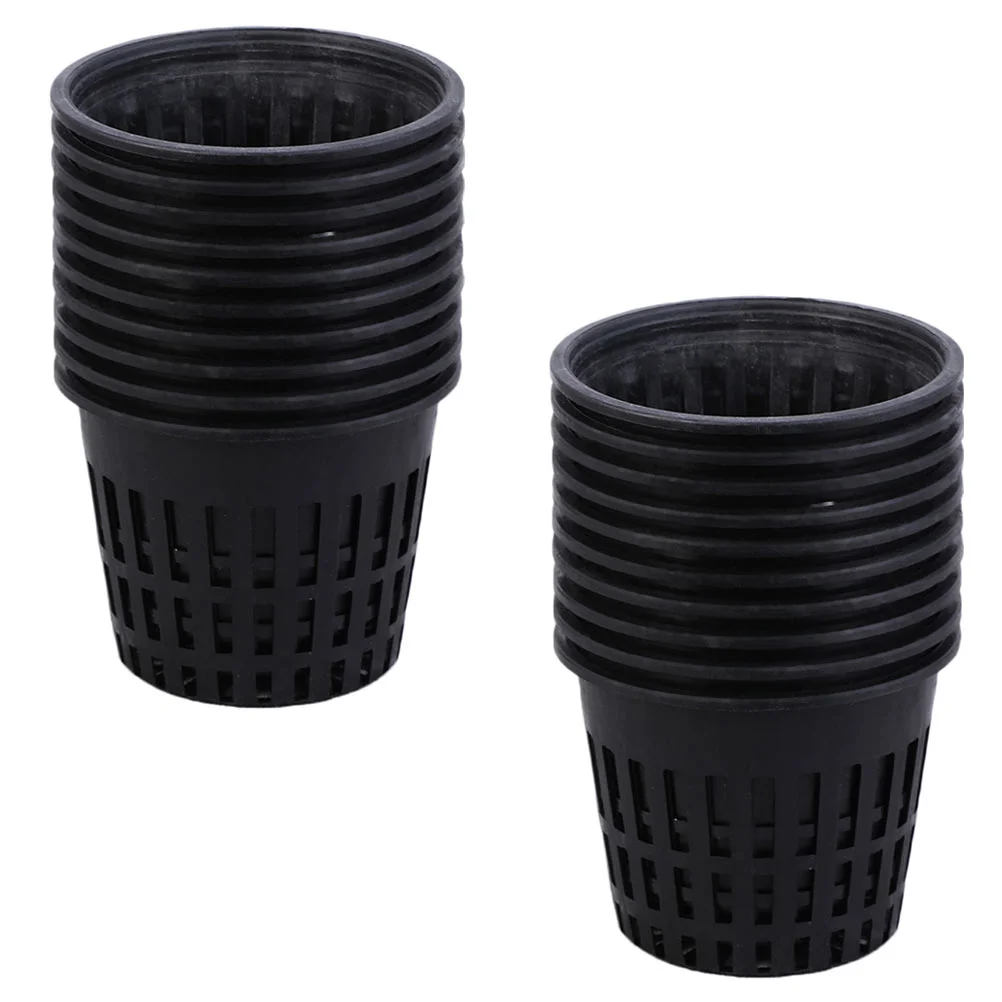 

40 Pcs Hydroponic Net Cup Pots for Plants Hydroponics Container Garden Planting Plastic Bucket Mesh