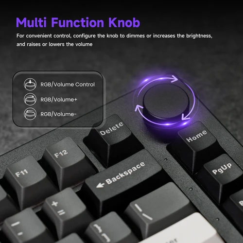 Imagen 2 del producto Akko 5075 V3 75% Teclado mecánico 8000/10000mAh 2,4 GHz inalámbrico/con cable tipo C/BT 5,0 junta RGB de intercambio en caliente para escribir juegos
