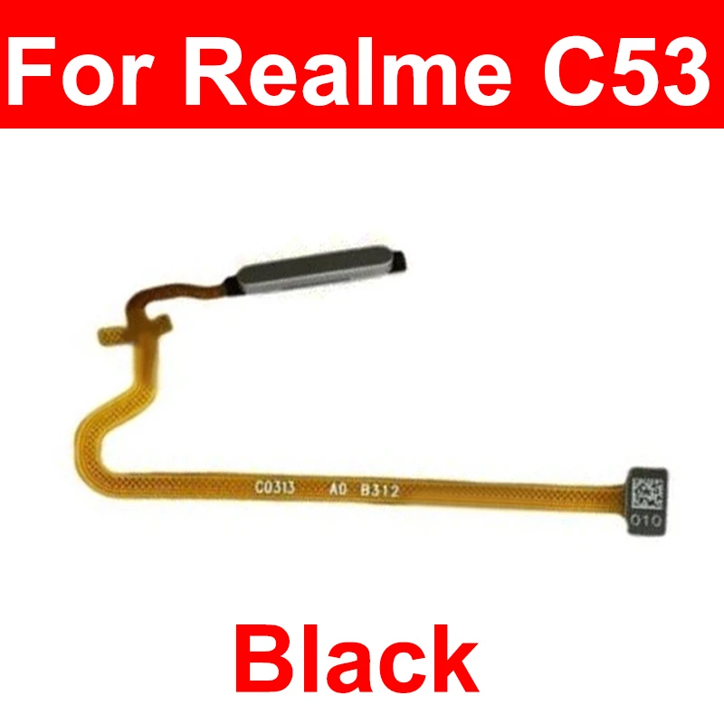 For Realme C30S C31 C35 C53 Fingerprint Sensor Flex Cable Power Button Sensor Unlock Touch Home Fingerprint Sensor Flex Cable