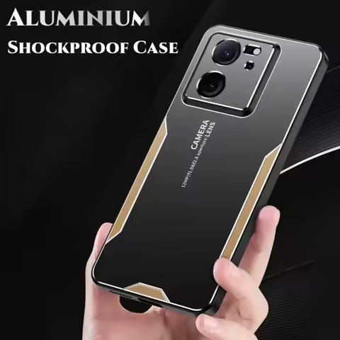 Shockproof Case for Xiaomi 13T 12X 12T 11T 13 12 Mi 14 Lite 5G NE 10T 9T Poco X6 X5 X3 F5 Pro F4 F3 M5S C65 Aluminum Cover Cases