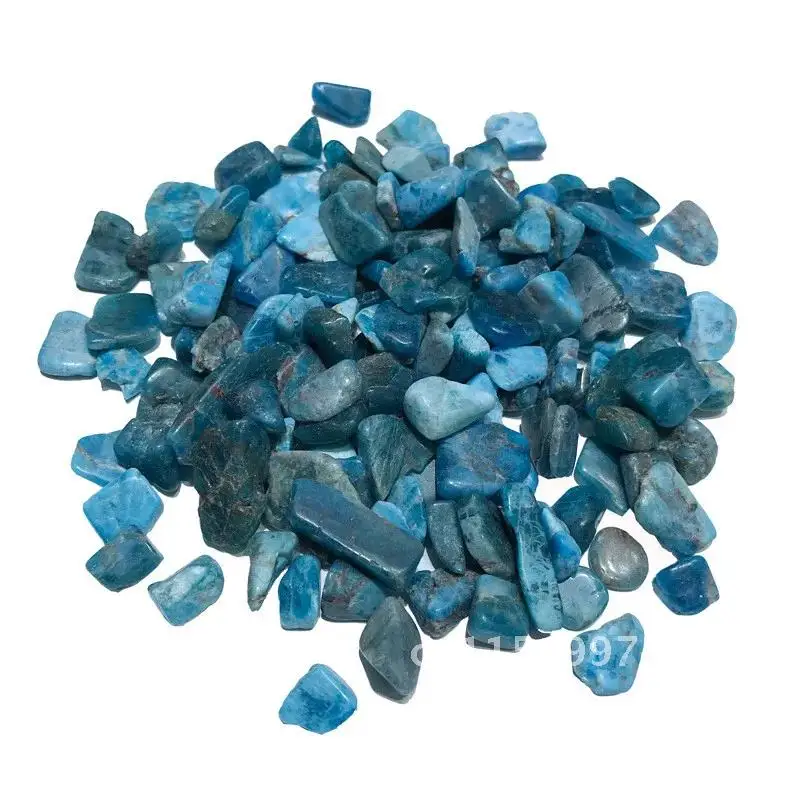 100g Polished Stones Crystal Gravel Natural Gemstone Specimen Decoration Natural Quartz Crystals Small Size Blue Apatite Natural