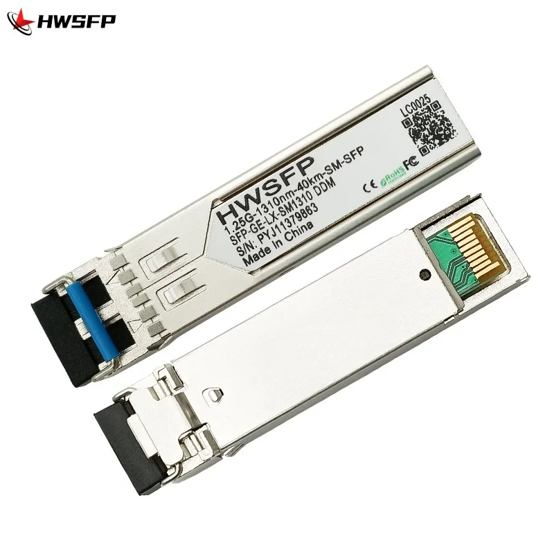 

HWSFP1.25G 40 км одномодовый двухволоконный оптический модуль 1310 нм фотоэлемент, Адаптированный к Huawei Three Ruijie, single