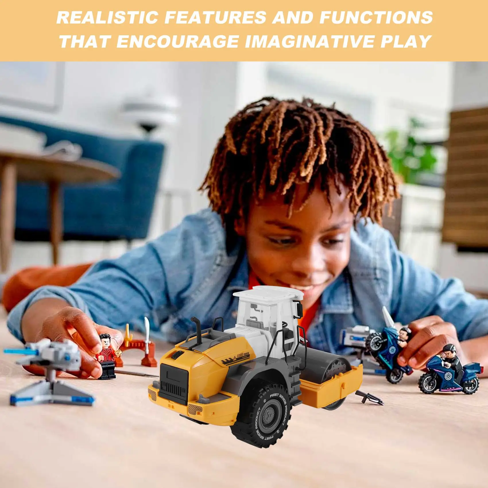 รถก่อสร้างแบบใช้แรงเสียดทาน A07I, รถซ่อมแซมแบบเฉื่อย, ยานยนต์วิศวกรรม, สำหรับเด็กอายุ 2-6 ปี