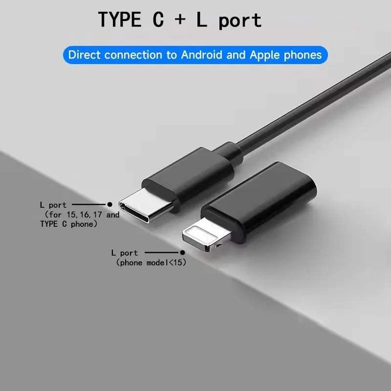 Caméra endoscopique 8MM 2 en 1, Mini caméra d'inspection IOS type-c pour Endoscope de Pipeline IOS Android avec 8 LED