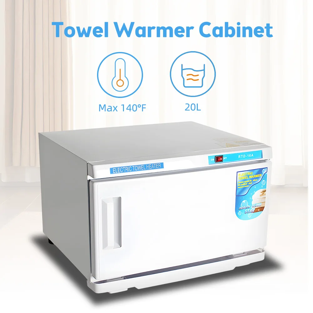 Towel Warmer Cabinet 16L Large Capacity 200W Bath Towel Warmer Fast Heating for Facial Spa Hair Beauty Salon Equipment and Home