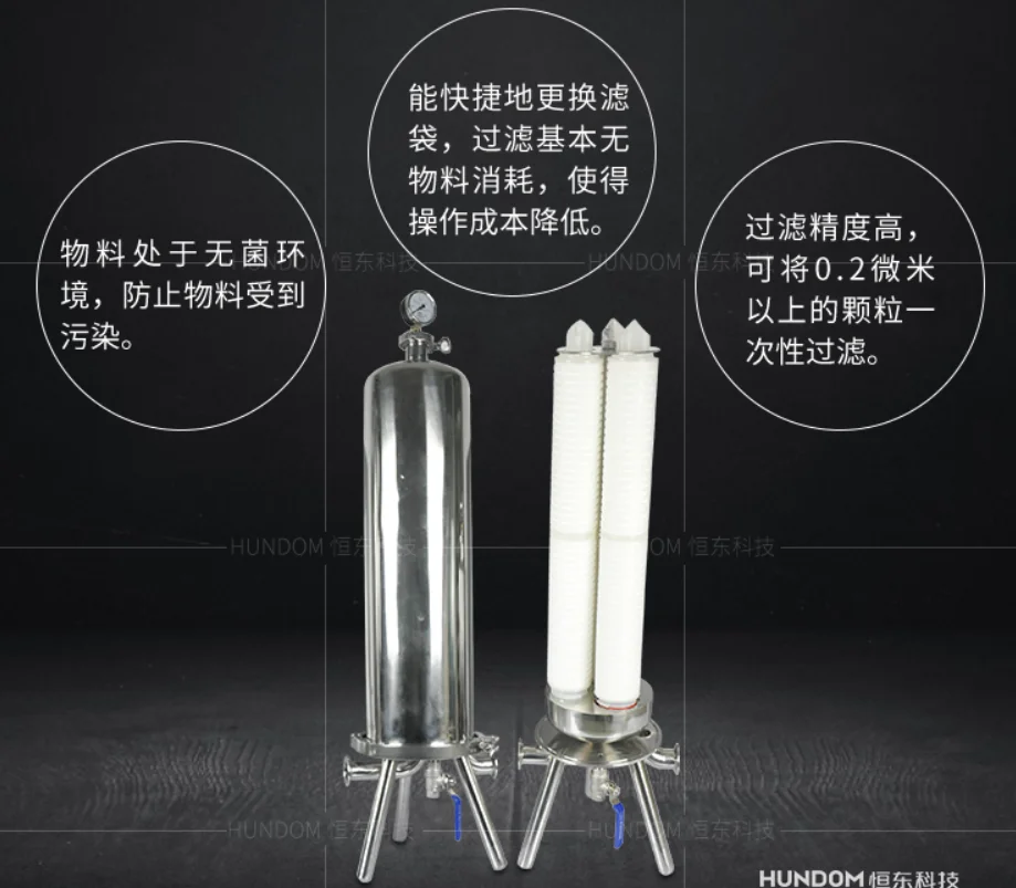 Microporous Filter SS304/SS316 Sanitary PP Filter 3 Elements Precision Pipe Microporous Filter Oil Water Separation Filter 30