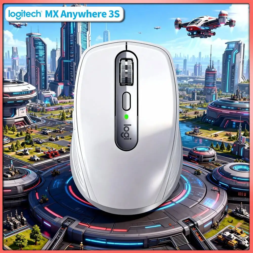 High-Performance MX Anywhere 3S - 8000 DPI Darkfield, Hyper-Scroll, Silent Click, Great for Sports Gear Warehouse & Stock Work
