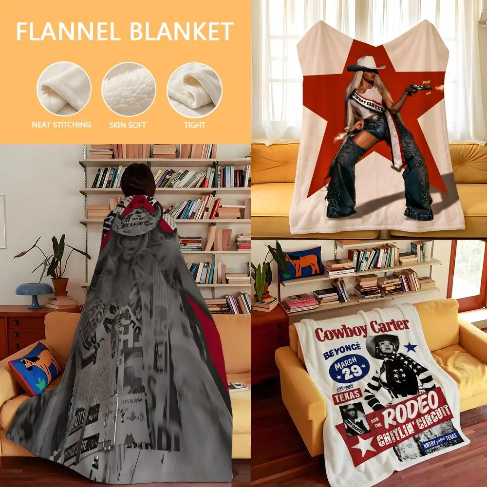 Music B-Beyonce Throw Flannel Cozy Print Blanket, Portable, Durable  Machine Washable cute Cool