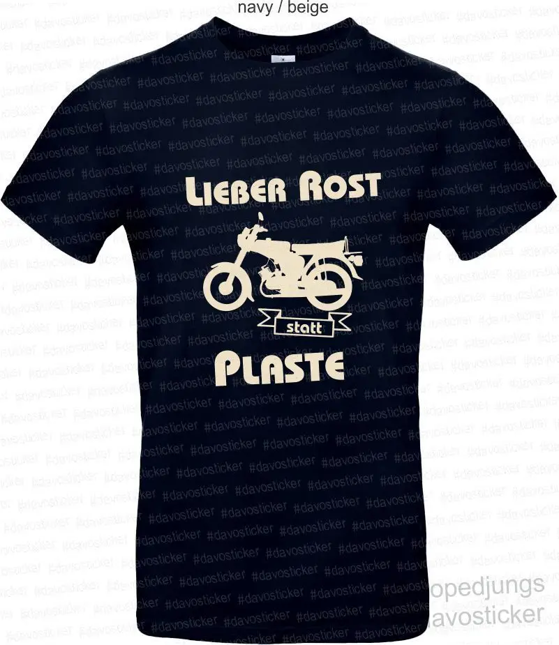 T-Shirt Im Osten Geht Die Sonne Auf - Rt 125 Mopedjungs Simson Mz Oldtimer Mopedfor Men  New Short Sleeve Cotton Casual Men