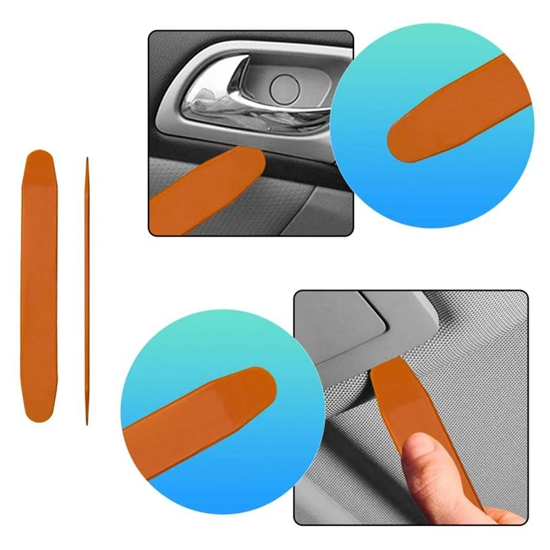 4Pcs Auto Trim Removal Pry Tool Set Car Interior Door Panel, Trim, Audio And Dashboard Dismantle Spudger Prying Kit