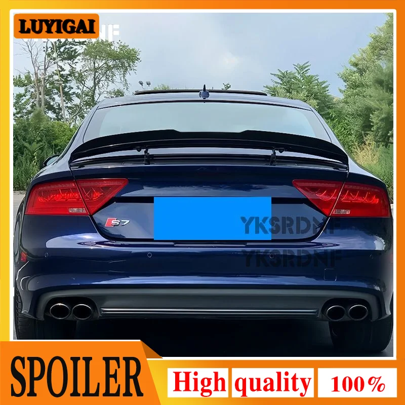 Задний спойлер для Audi A7 S7 RS7 2012-2018 глянцевый черный задний спойлер на крышку багажника, автомобильный Стайлинг 2013 2014 2015 2016 2017