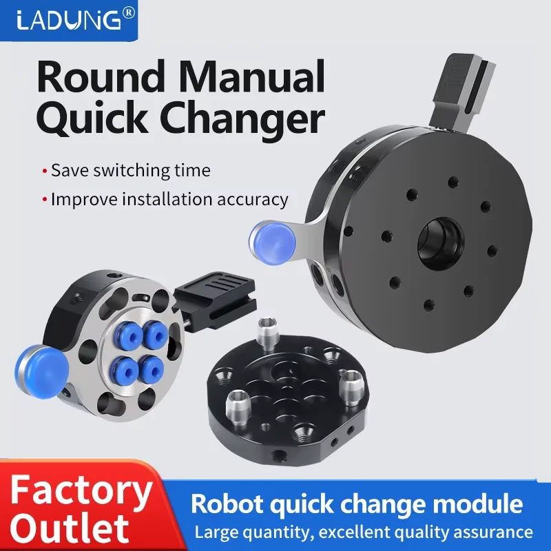 Manual Quick Changer Swivel Pneumatic EOAT of Robot QC-G90 QC-G50 QC-R150K QC-G150 Mechanical Arm Fixture, Quick Change Gun Disc